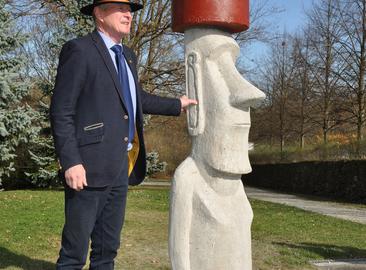 Moai statue at the Temelín NPP