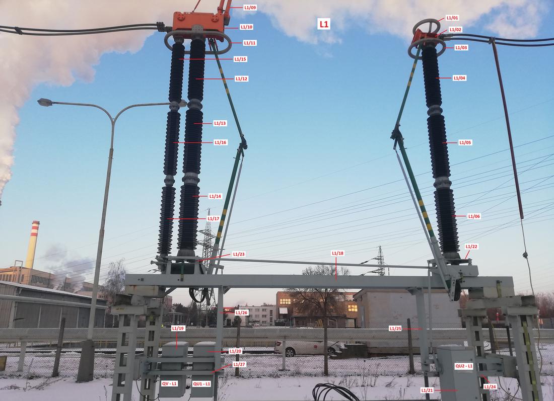 Dismantling of electrical equipment from the 400 kV substation at the Mělník power plant